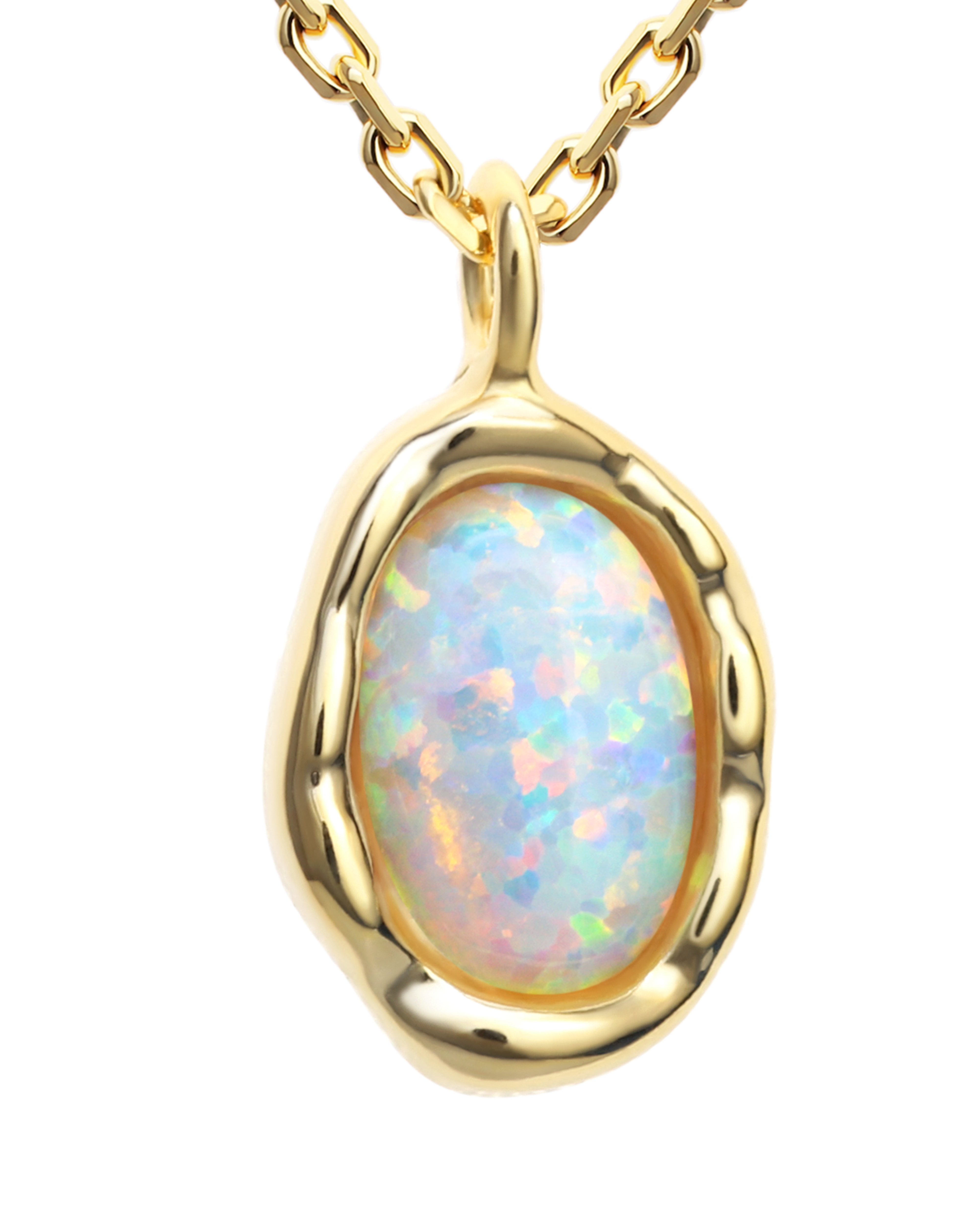 Wabi-Sabi Opal no Mermaid “Ningyo” Pendant Necklace