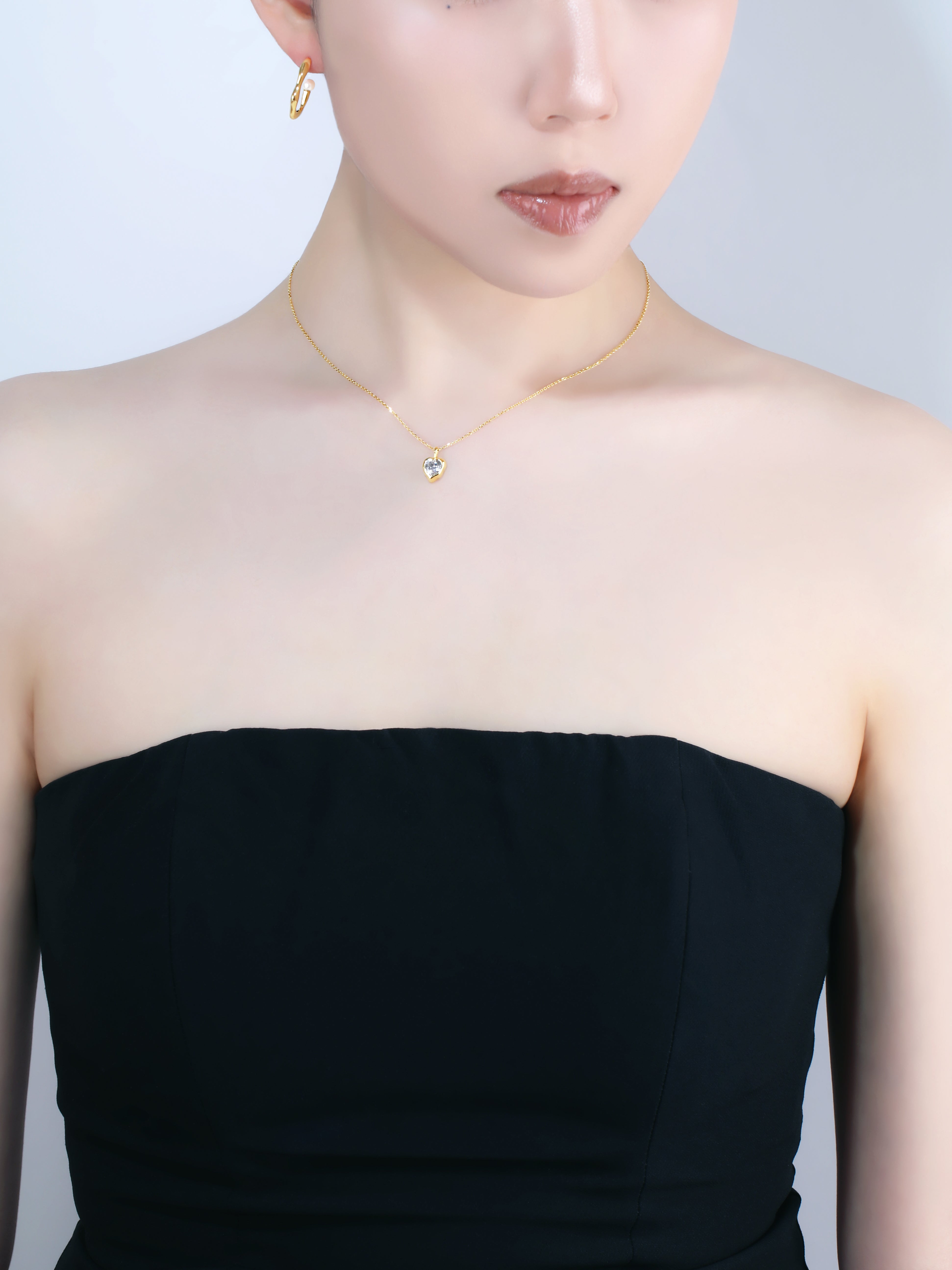 Wabi-Sabi Heart “Hāto” Pendant Necklace