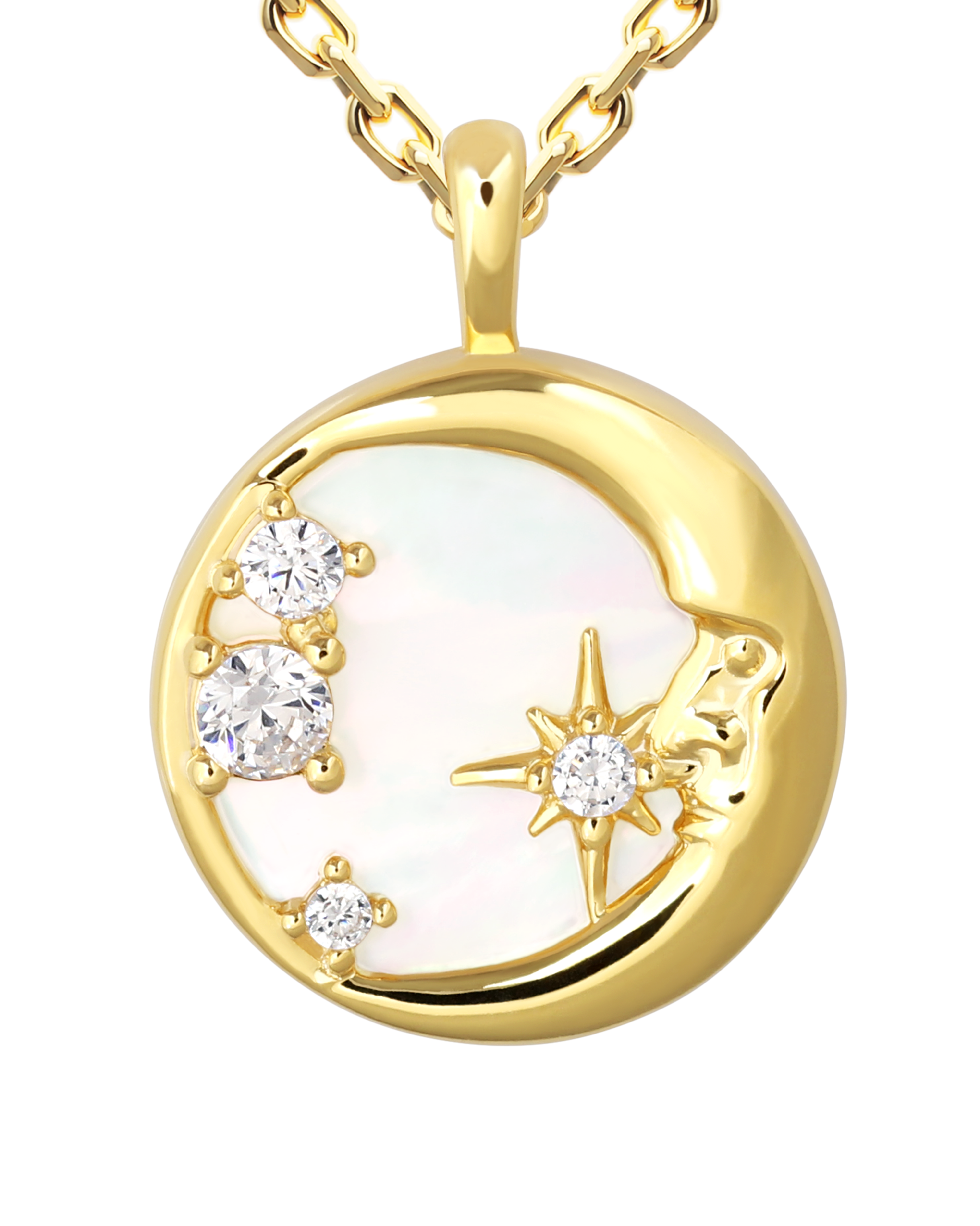 Mother of Pearl White Midnight “Hakuya” Pendant Necklace