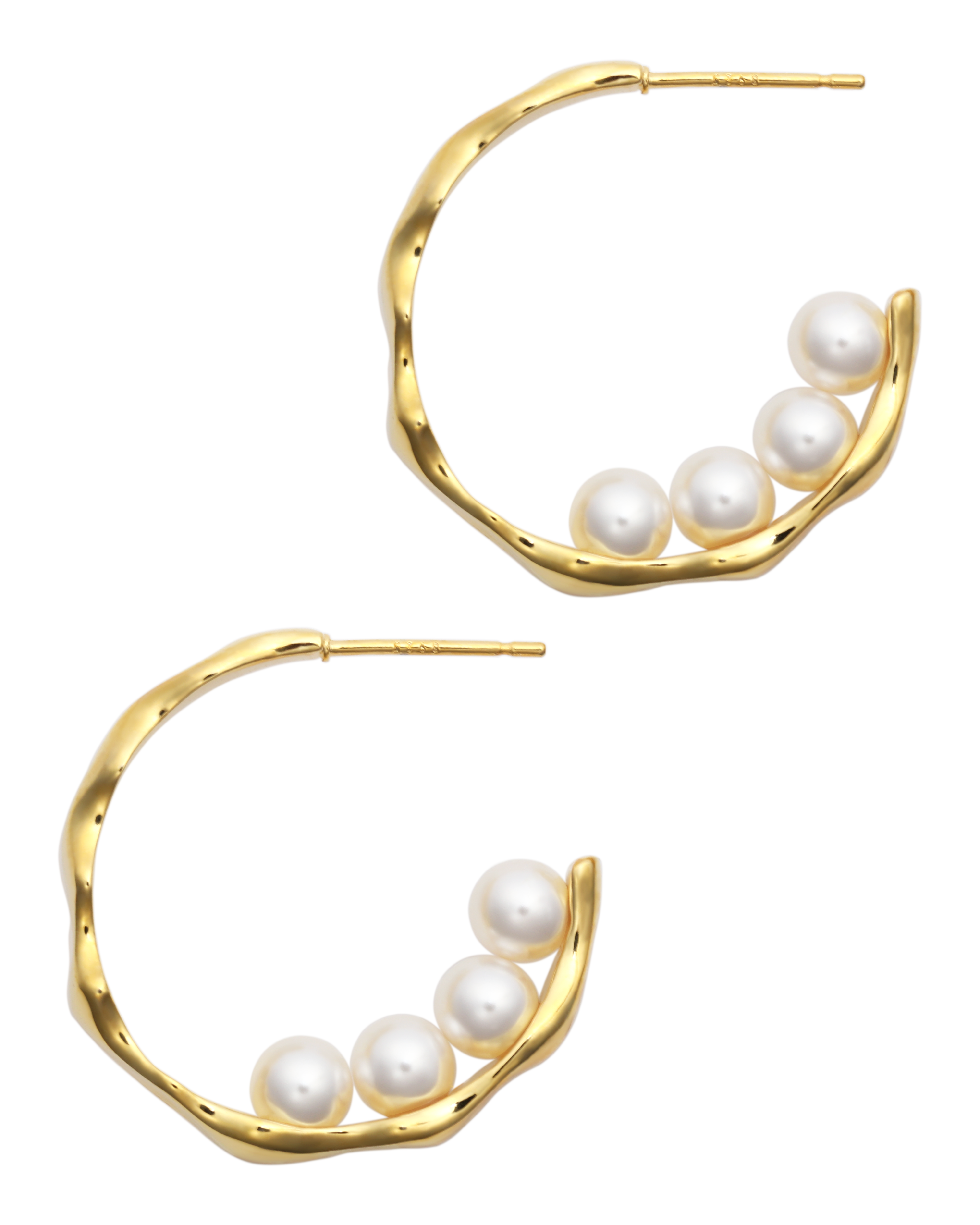 Pearl no Morning Dew “Tsuyu” Hoop Earrings