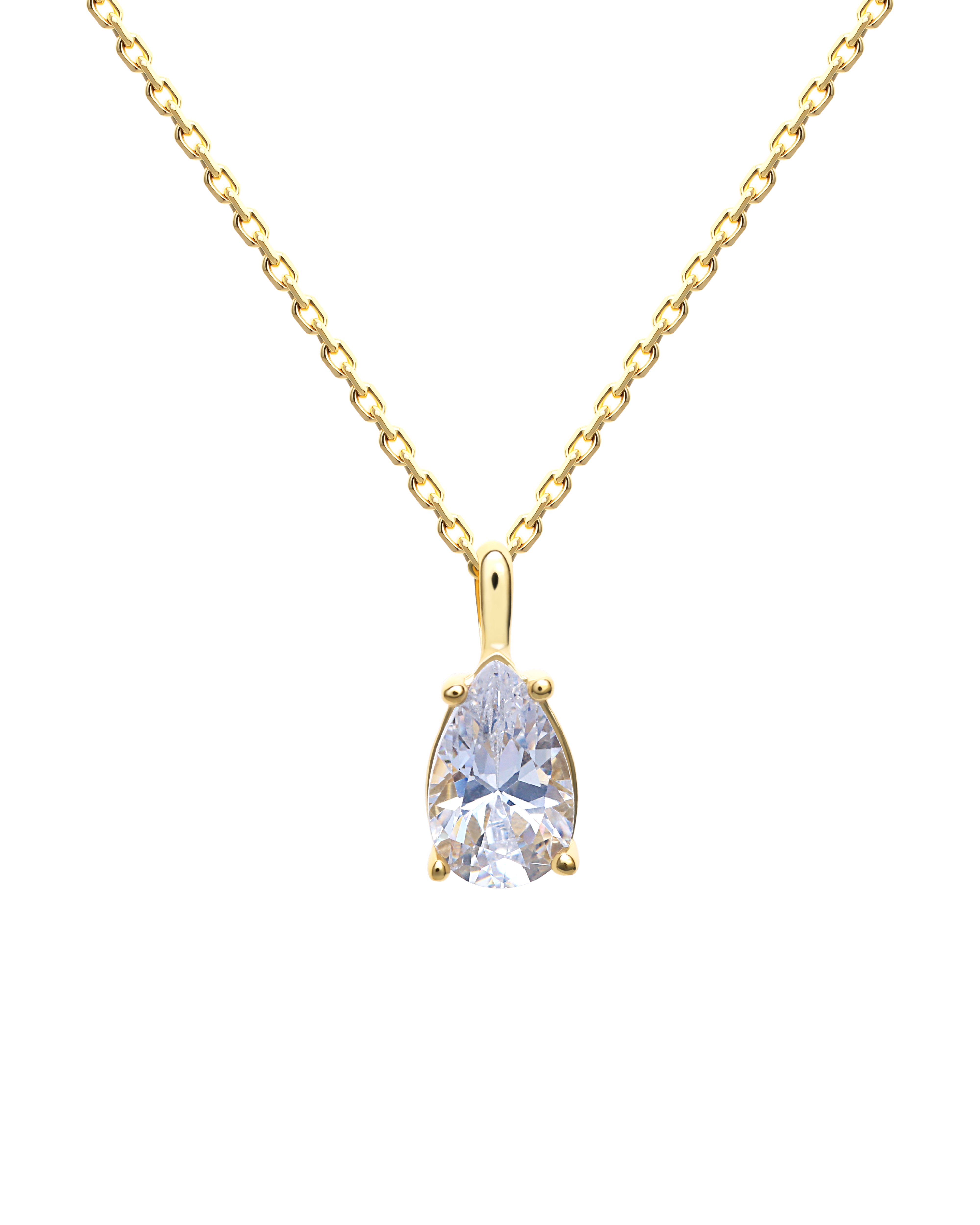 Cubic Zirconia no “Tōmei” na Namida Pendant Necklace