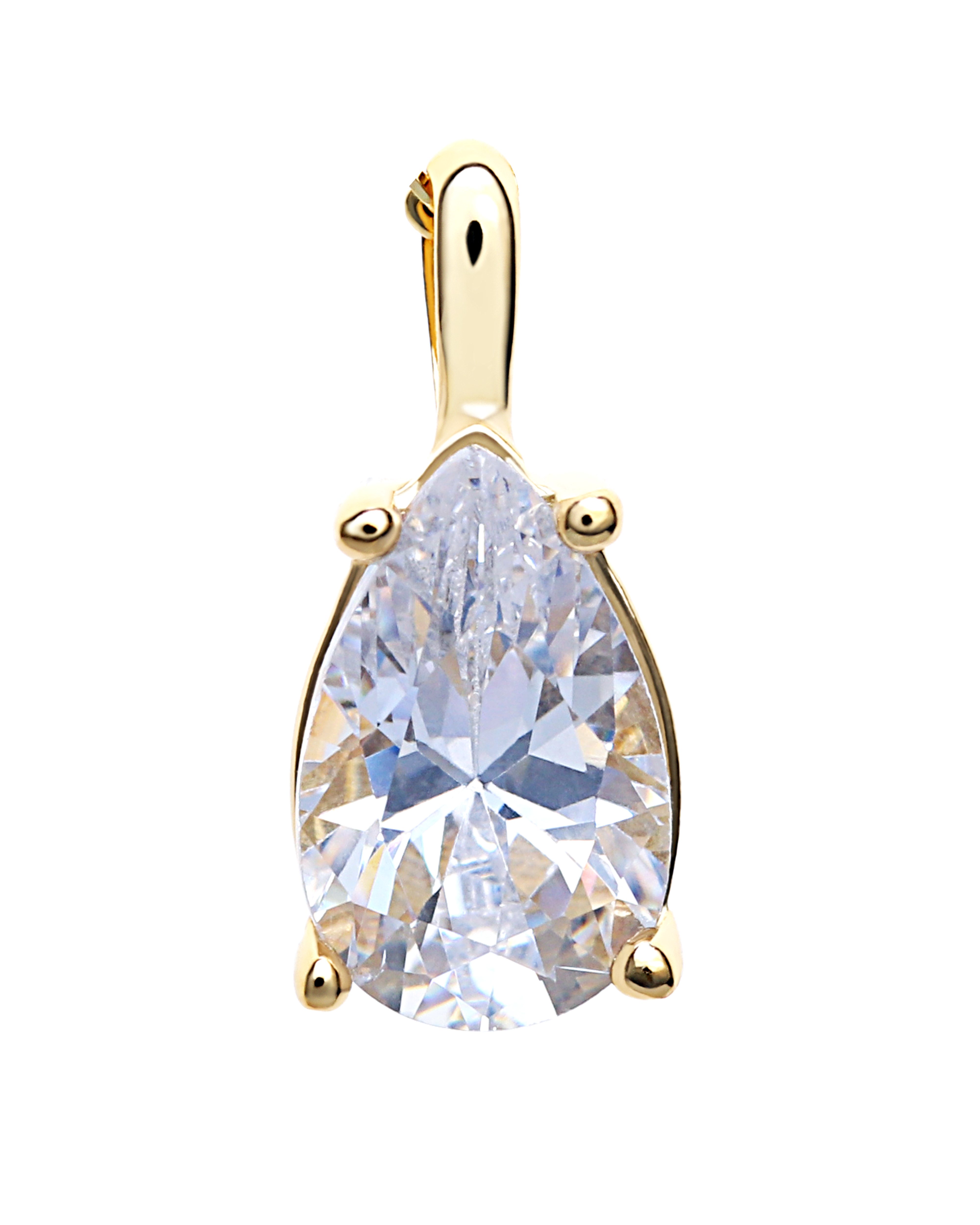 Cubic Zirconia no “Tōmei” na Namida Pendant Necklace