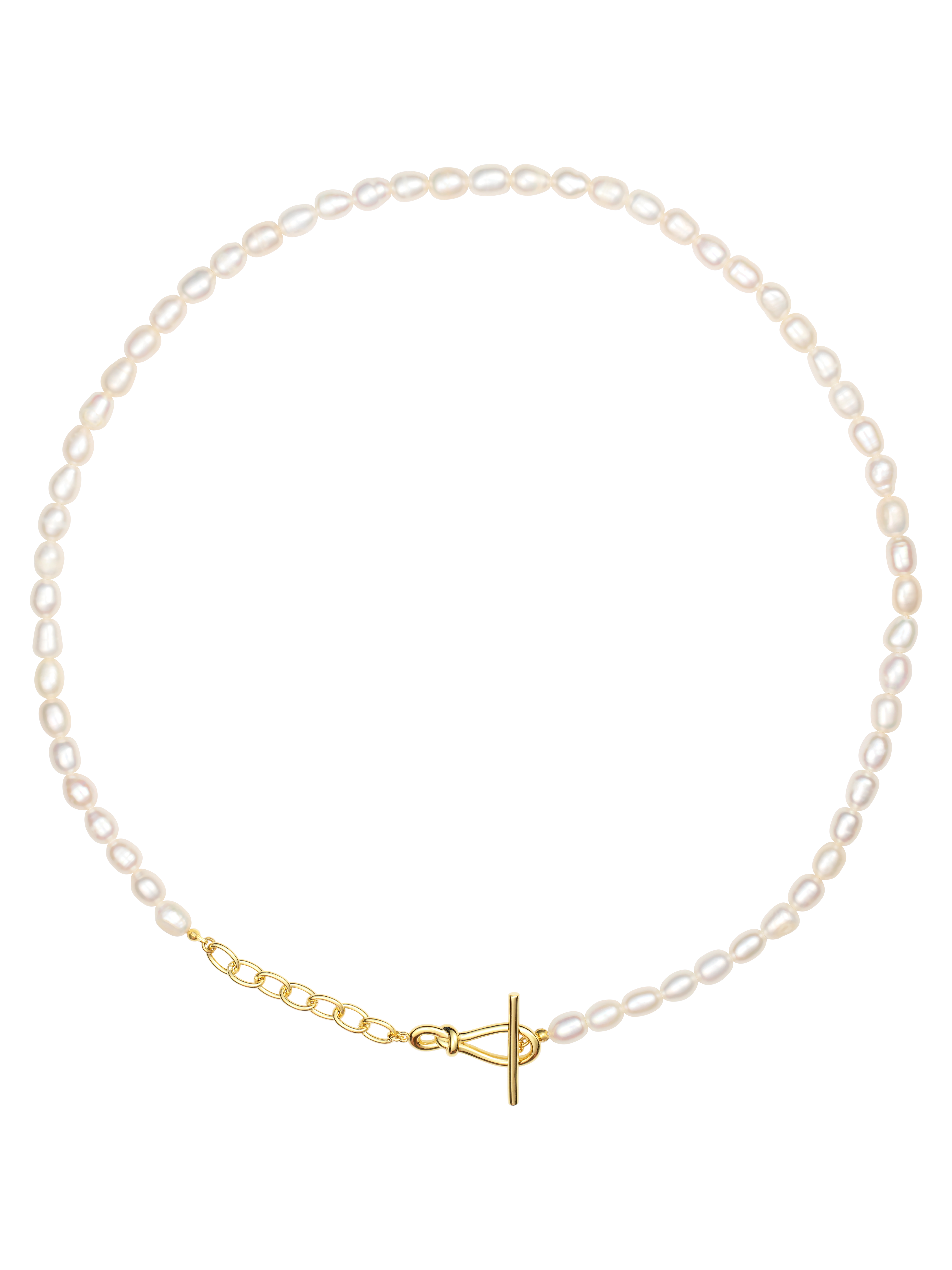 Freshwater Pearl Shinju no “Ame” Toggle Necklace