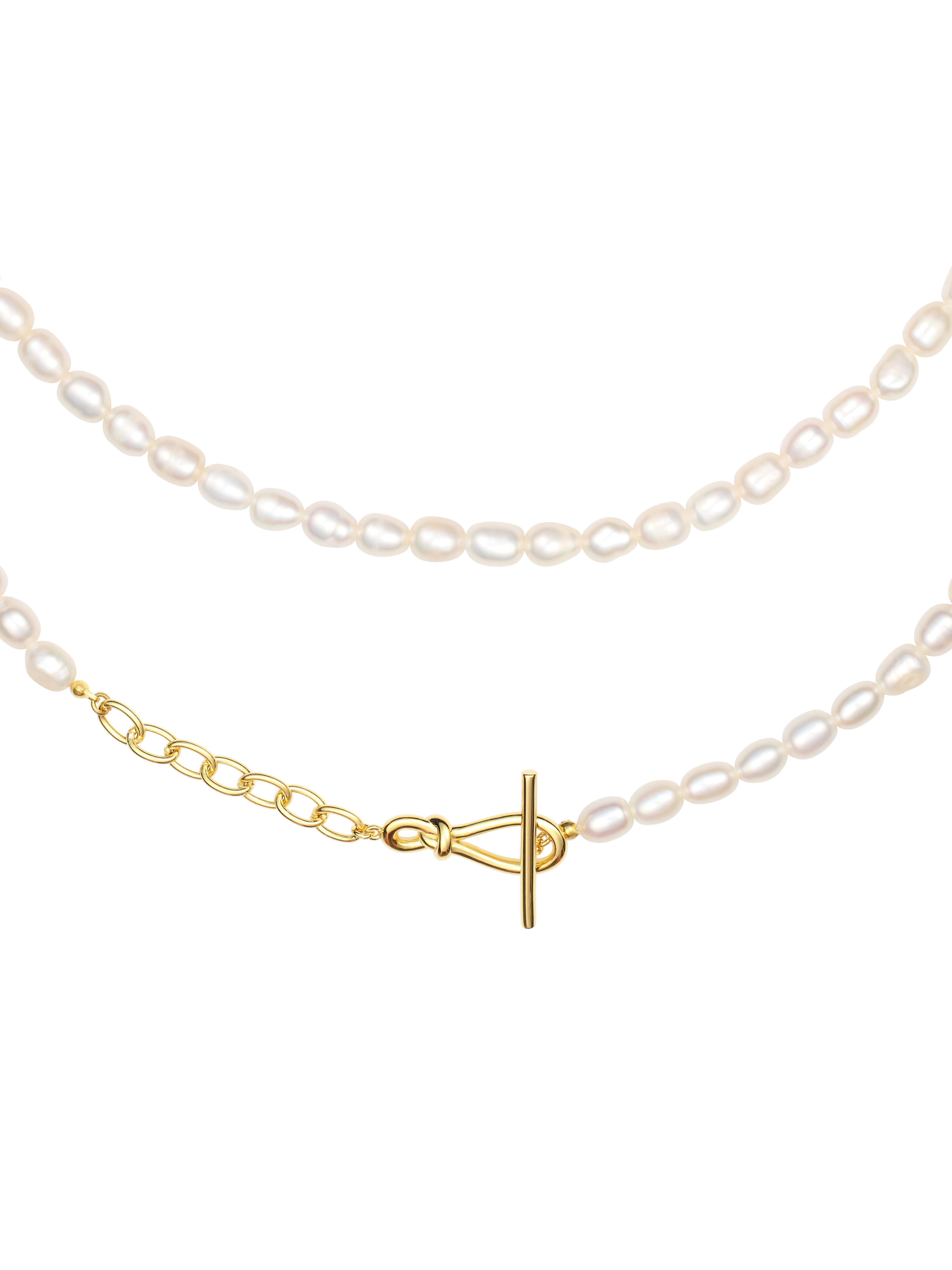 Freshwater Pearl Shinju no “Ame” Toggle Necklace