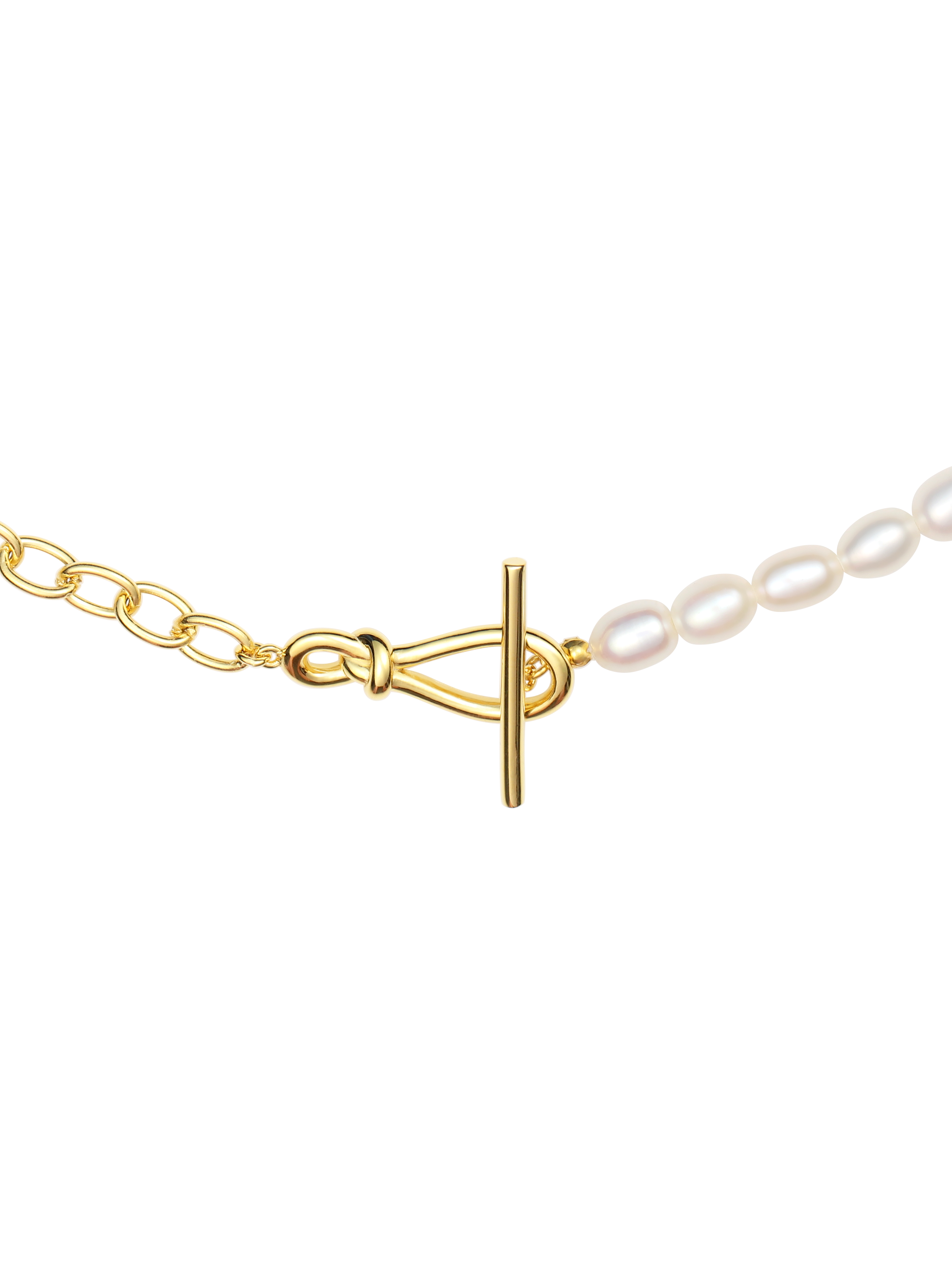 Freshwater Pearl Shinju no “Ame” Toggle Necklace