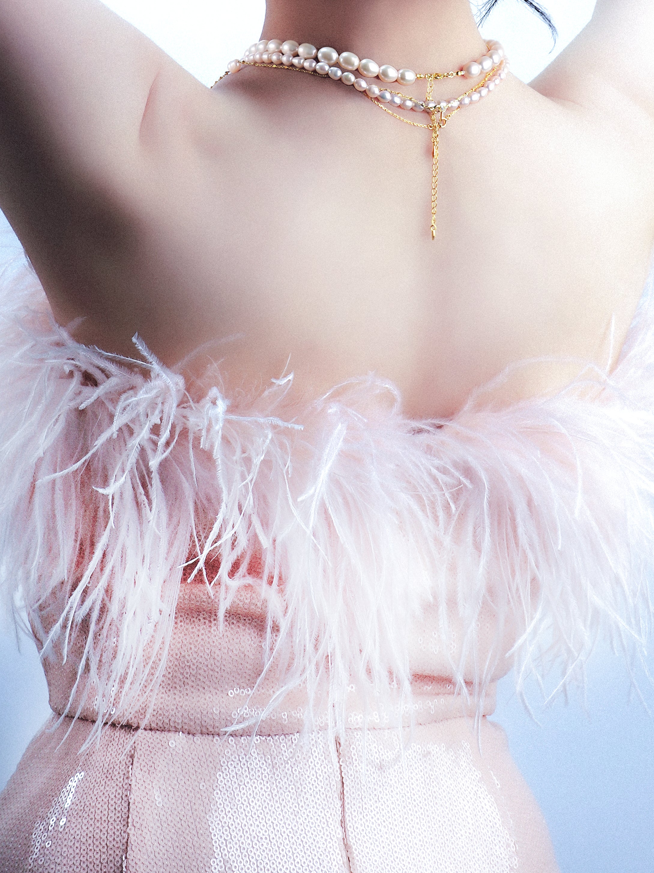 Soirée “Yakai” Freshwater Pearl Pendant Necklace