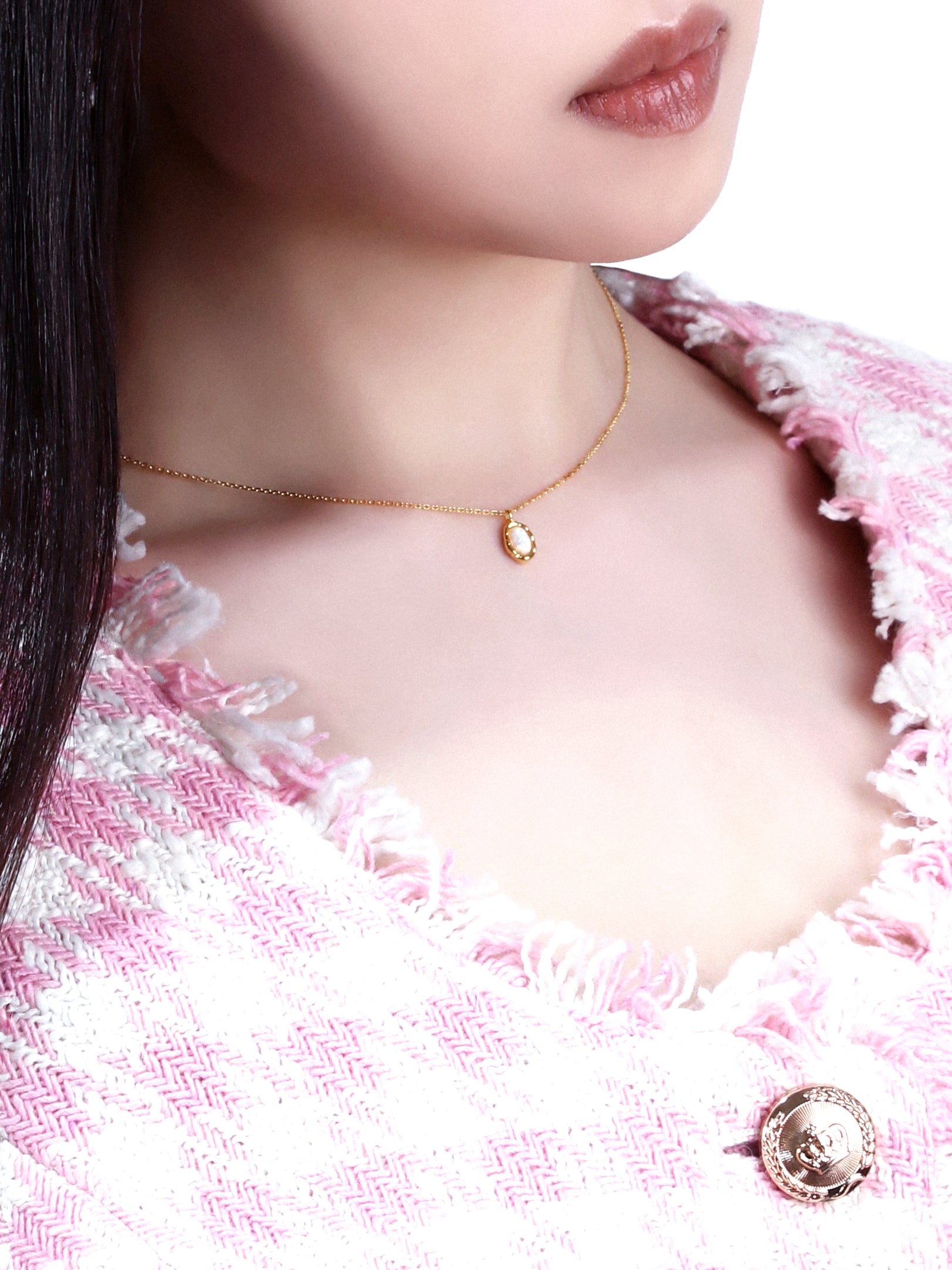 Wabi-Sabi Opal no Mermaid “Ningyo” Pendant Necklace